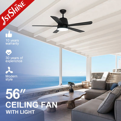 5 ABS bladen LED plafondventilator met licht afstandsbediening en wandbediening