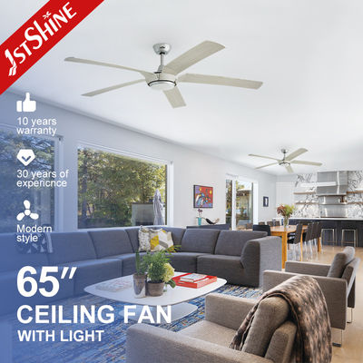 Grote kamer 65 inch 5 bladen LED plafondventilator met afstandsbediening en 110-240V/50Hz-60Hz