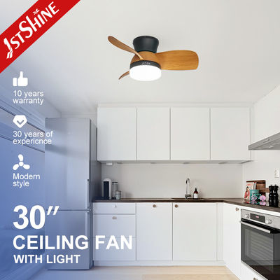 Decoratieve stille DC-motor vloeiermontage Kleine grootte Led plafondventilator met licht