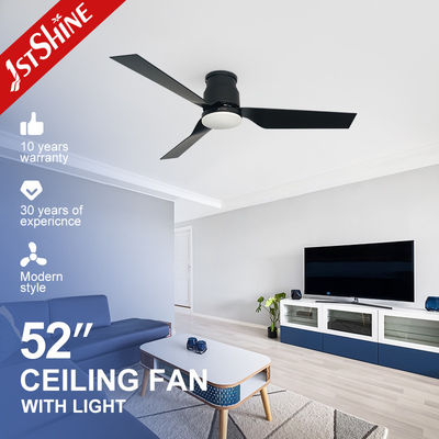 Vervaardiging Ventilator laag profiel dimbaar Led plafondventilator met ABS blad Zwart