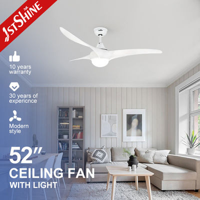 Energiebesparende 52 inch witte plafondventilator met 3CLR LED-licht en 3 ABS Plastic Blade 2-