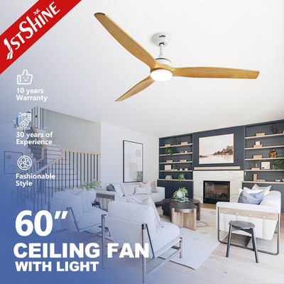 60 inch LED plafondventilator Solid Wood Blade Dimmable LED Light Silent DC Motor