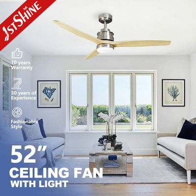 1stshine 52 inch 132cm Moderne houten plafondventilator met LED-lichten Energiebesparende DC