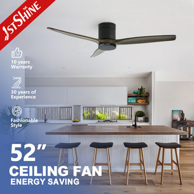Contemporary Design 1stshine LED plafondventilator met massief houten bladen Flush Mount 2-in-1