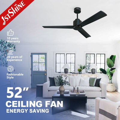 52 inch metalen houten decoratieve plafondventilator met 5 snelheden en natuurlijke houten messen