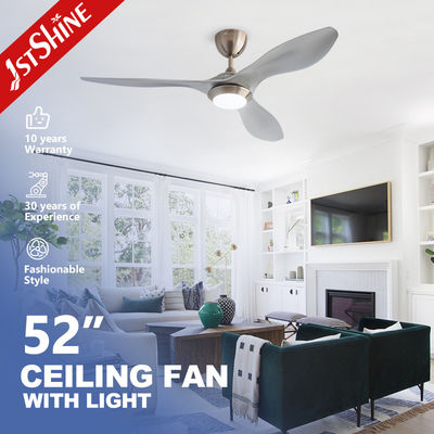 Sleek zilveren ontwerp 52 inch plafond ventilator met licht 6-snelheid afstandsbediening