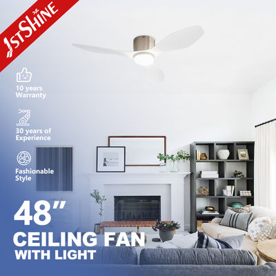2-in-1 LED Plafondventilator 48 inch Kunststof Blad Ventilator Licht Stille Motor Ideaal voor Slaapkamer & Woonkamer