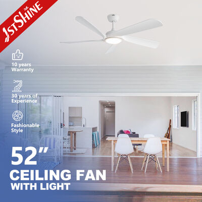 Goede prijs 52 inch witte moderne plafondventilator met LED-licht en ABS-bladen - stille DC-motor en afstandsbediening online