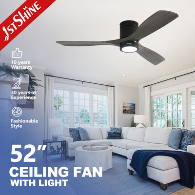 Goede prijs 52 Inch Solid Wood Blades Plafondventilator met Flush Mount Design en afstandsbediening online