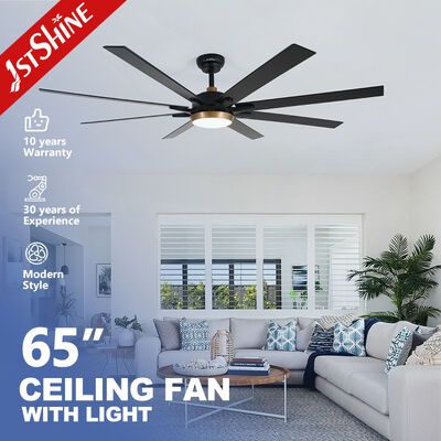 Goede prijs 65 Inch LED Plafondventilator met 8 MDF Bladen en Energiezuinige DC Motor voor Moderne Leefruimtes online