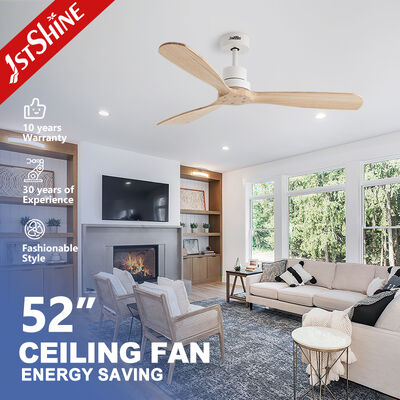 Goede prijs 52 inch massief houten plafondventilator met afstandsbediening en energiezuinige DC-motor Online
