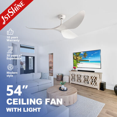 Goede prijs 54 Inch White ABS Ceiling Fan Without Light with DC Motor for Large Airflow in Contemporary Design Online